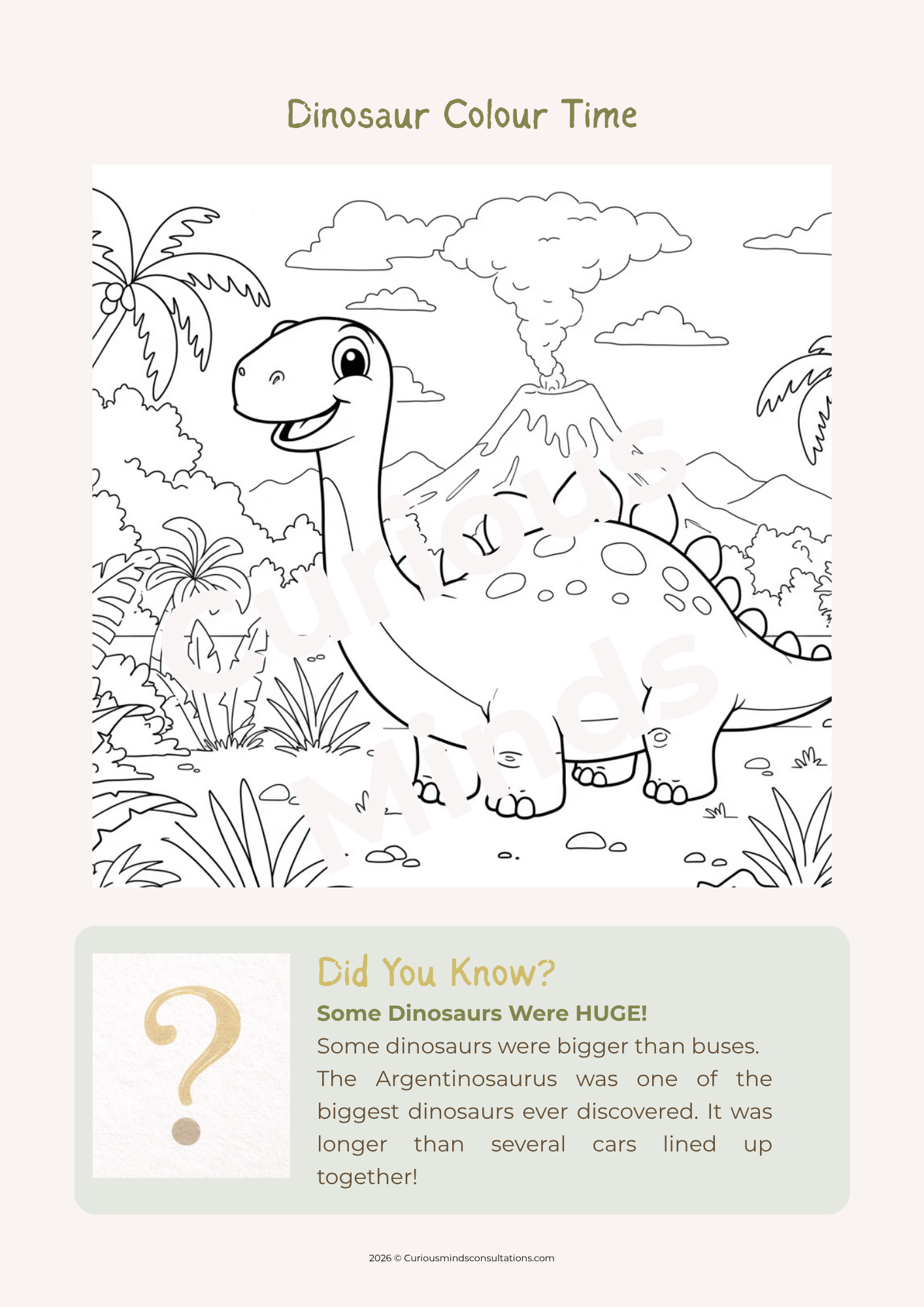 Dinosaur Adventures — Play-Based Early Learning Pack