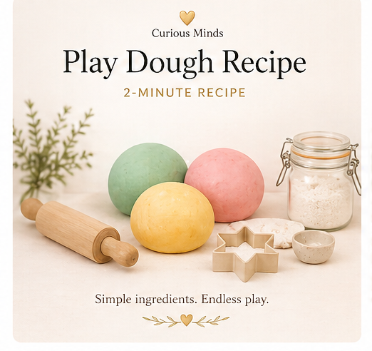 Free Play Dough Recipe Card (2-Minute Activity for Little Hands)